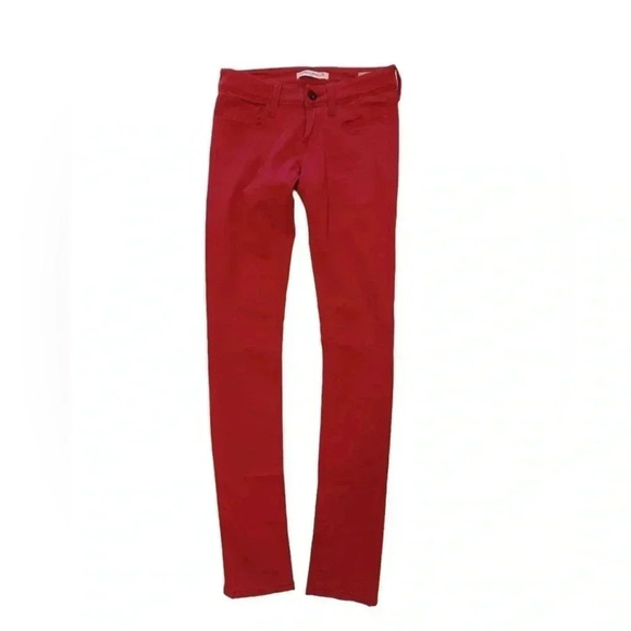 Mavi Serena Low Rise Super Skinny Red Jeans Size 24 - Picture 2 of 9